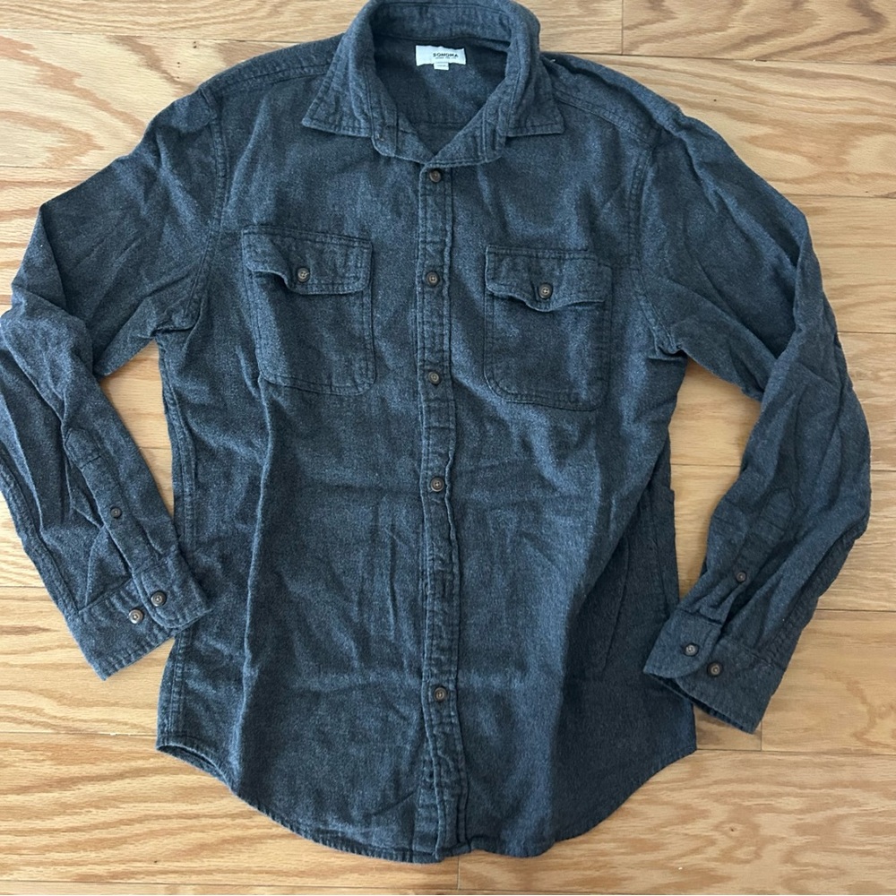 Sonoma Men's Charcoal Button-Down Shirt